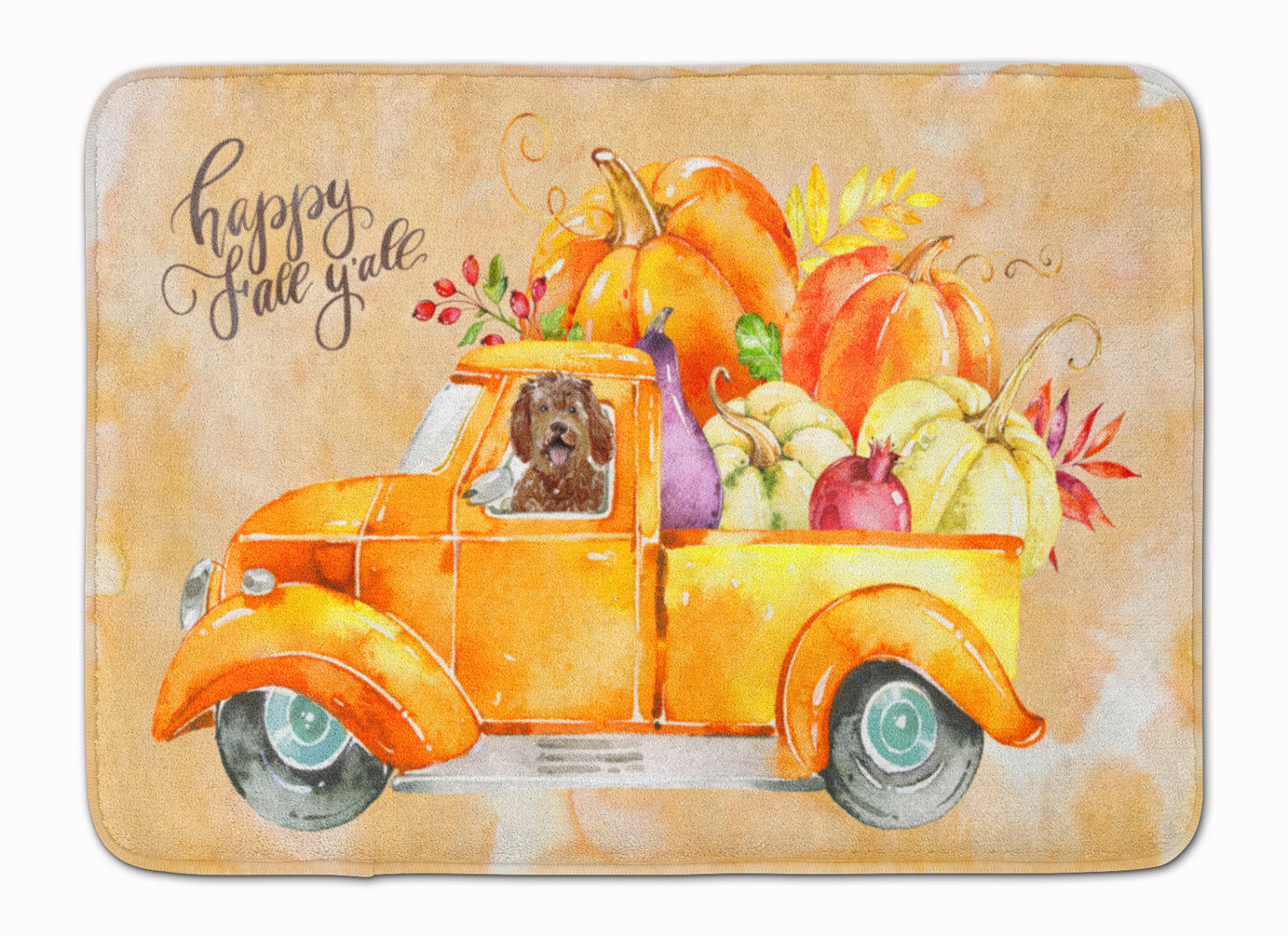 Fall Harvest Labradoodle Machine Washable Memory Foam Mat CK2623RUG - the-store.com