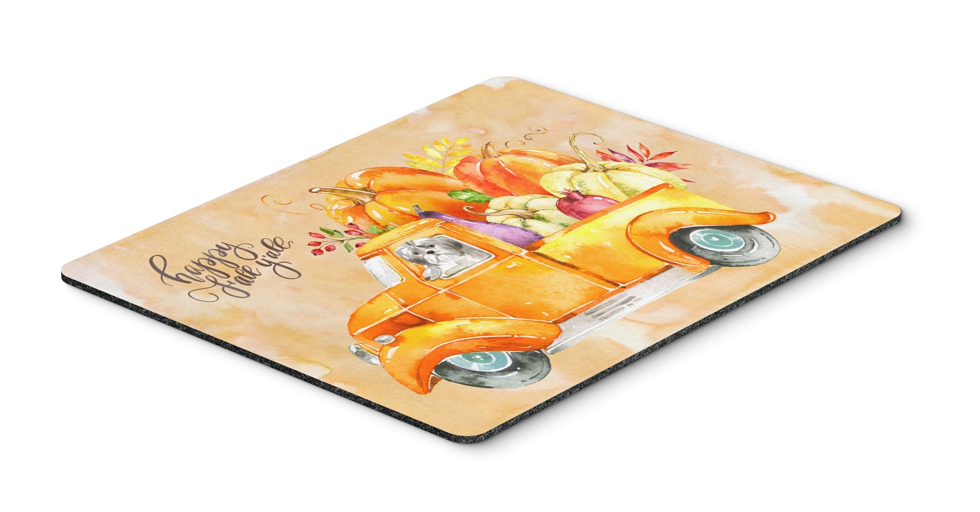 Fall Harvest Shih Tzu Puppy Cut Mouse Pad, Hot Pad or Trivet CK2635MP by Caroline's Treasures