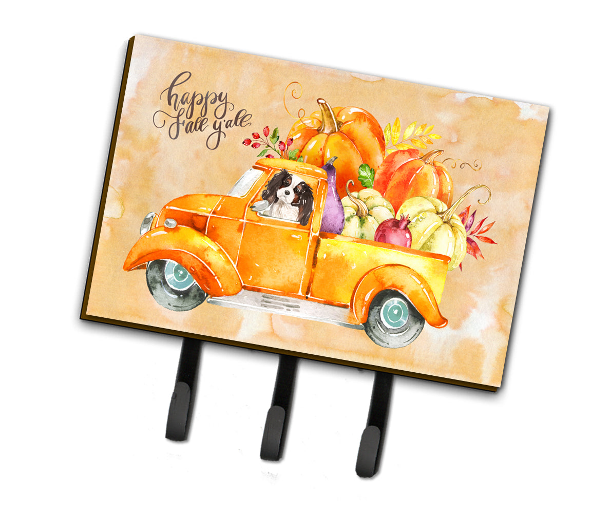 Fall Harvest Tricolor Cavalier Spaniel Leash or Key Holder CK2652TH68  the-store.com.