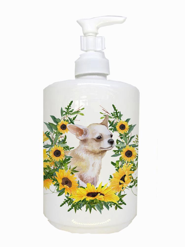 Chihuahua Leg up Ceramic Soap Dispenser CK2889SOAP by Caroline's Treasures