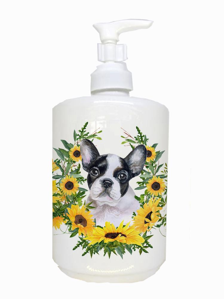 French Bulldog Black White Ceramic Soap Dispenser CK2902SOAP by Caroline&#39;s Treasures