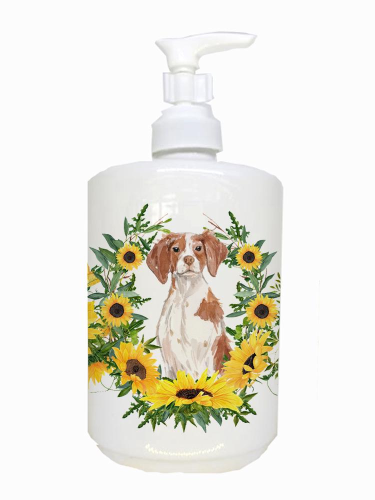 Brittany Spaniel Ceramic Soap Dispenser CK2922SOAP by Caroline&#39;s Treasures