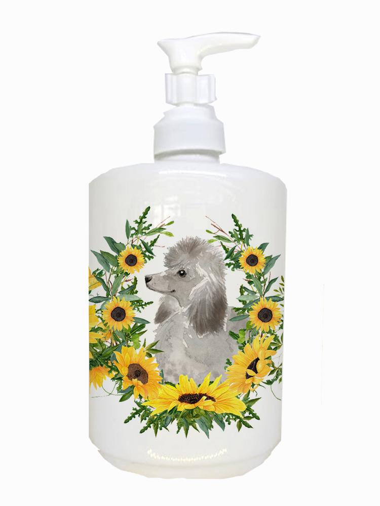 Grey Standard Poodle Ceramic Soap Dispenser CK2937SOAP by Caroline's Treasures