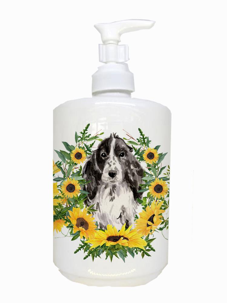 Black Parti Cocker Spaniel Ceramic Soap Dispenser CK2944SOAP by Caroline's Treasures