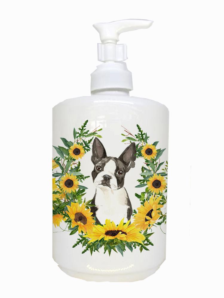 Boston Terrier Ceramic Soap Dispenser CK2984SOAP by Caroline's Treasures