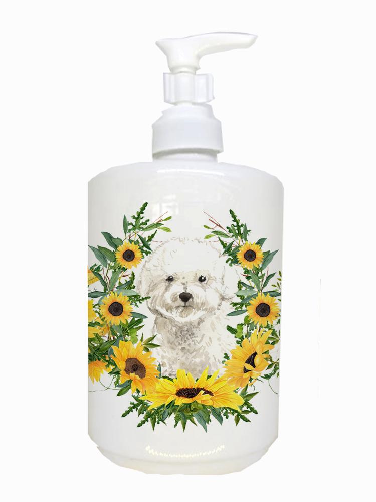 Bichon Frise Ceramic Soap Dispenser CK2986SOAP by Caroline's Treasures