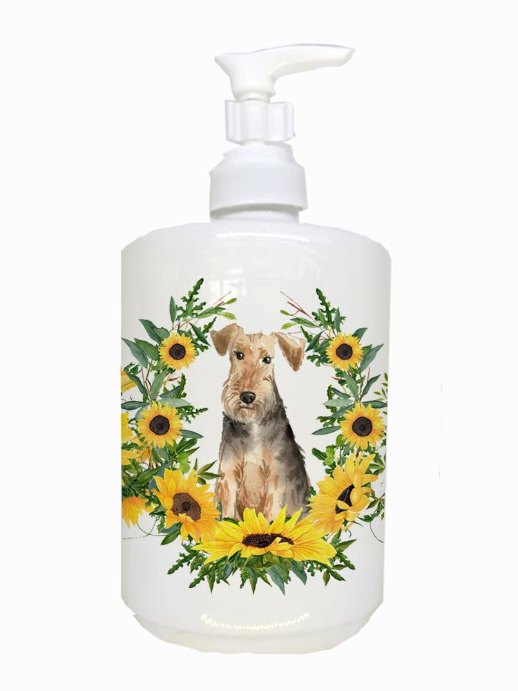 Airedale Terrier Ceramic Soap Dispenser CK2989SOAP by Caroline's Treasures