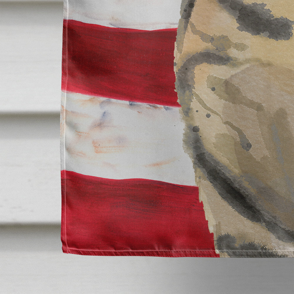 American Shorthair Brown Tabby American Flag Flag Canvas House Size CK3028CHF  the-store.com.