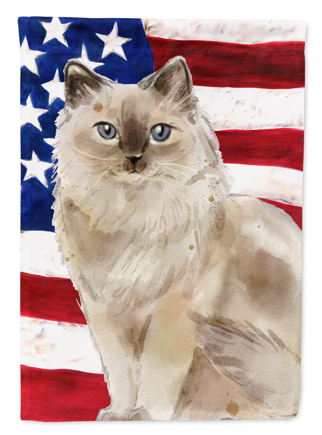 Ragdoll American Flag Flag Canvas House Size CK3037CHF  the-store.com.