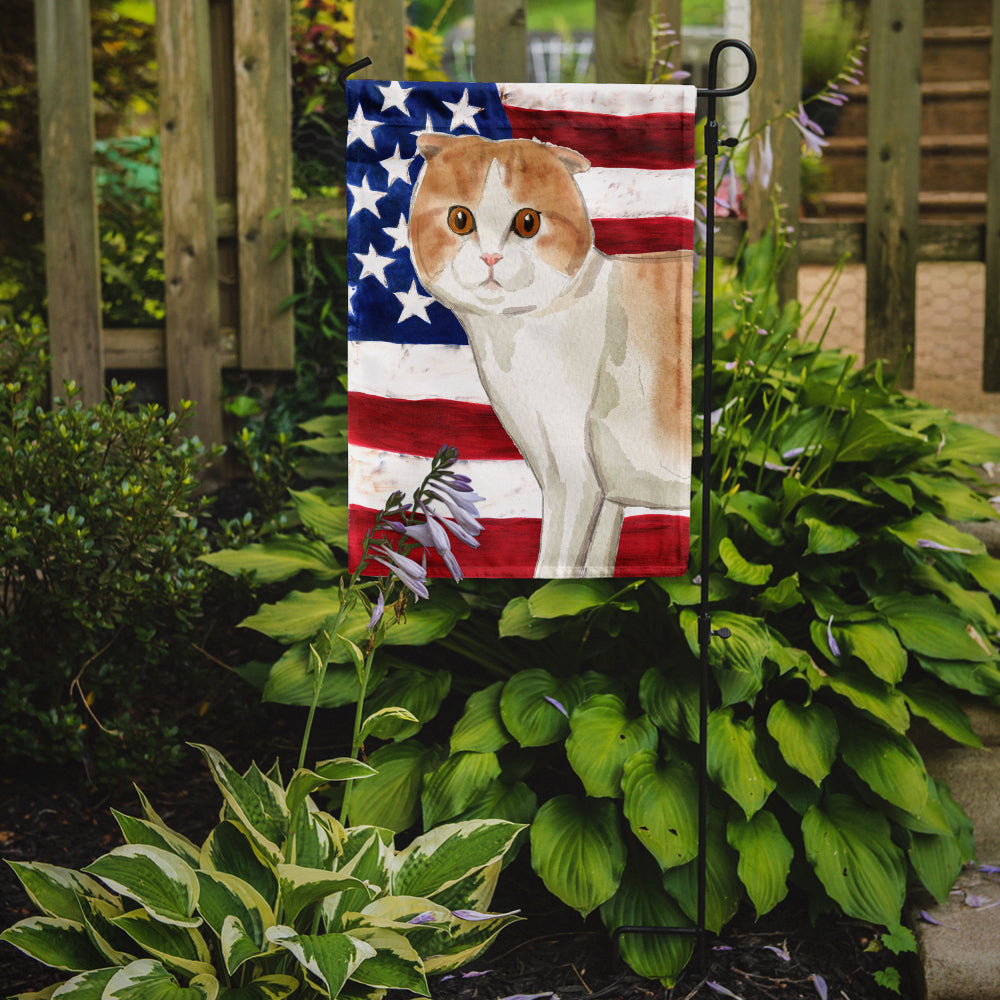 Scottish Fold American Flag Flag Garden Size CK3038GF  the-store.com.