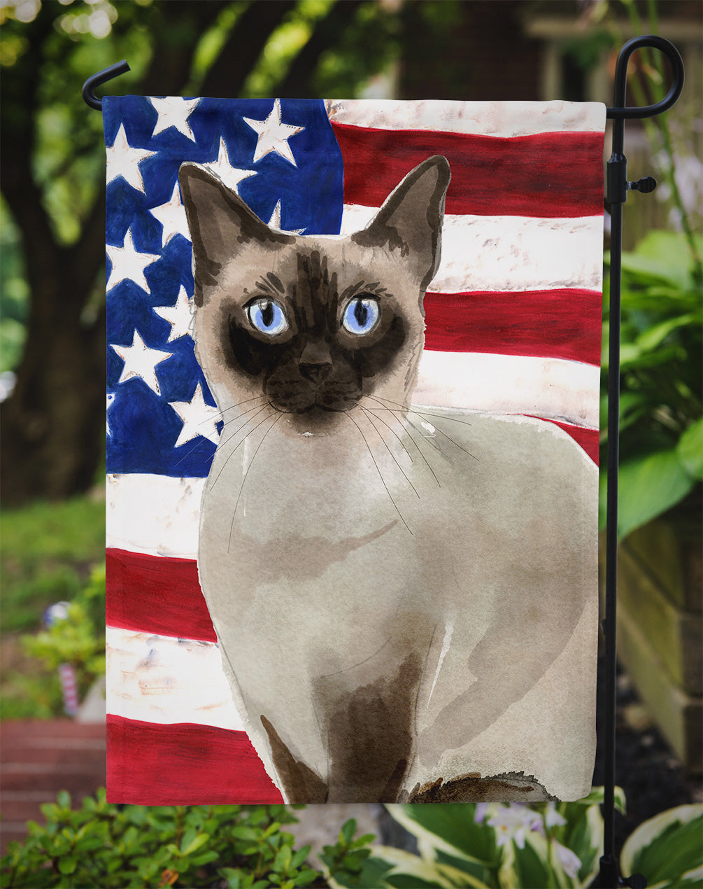 Siamese American Flag Flag Garden Size CK3039GF  the-store.com.