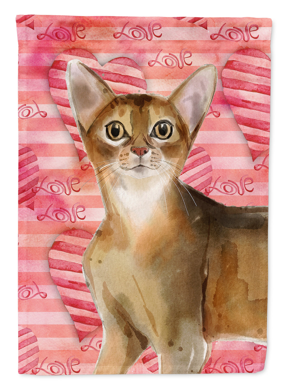 Abyssinian Cat Love Flag Garden Size CK3042GF  the-store.com.