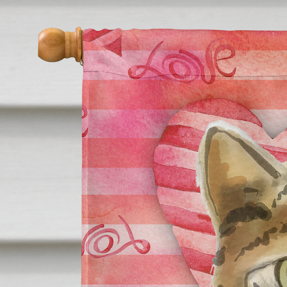 Bengal Cat Love Flag Canvas House Size CK3045CHF  the-store.com.