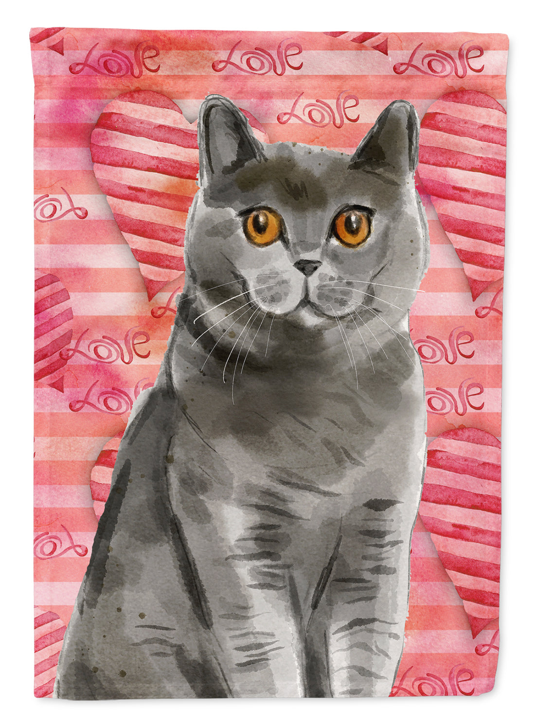 British Shorthair Cat Love Flag Garden Size CK3048GF  the-store.com.