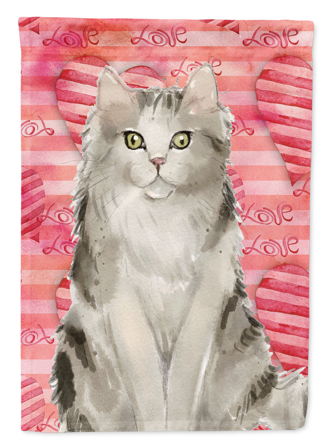 Ragamuffin Cat Love Flag Canvas House Size CK3051CHF  the-store.com.