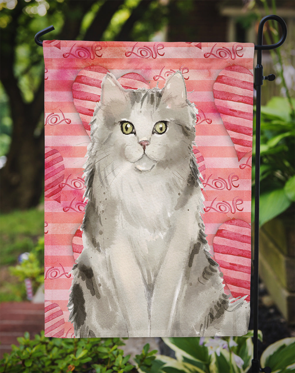 Ragamuffin Cat Love Flag Garden Size CK3051GF  the-store.com.