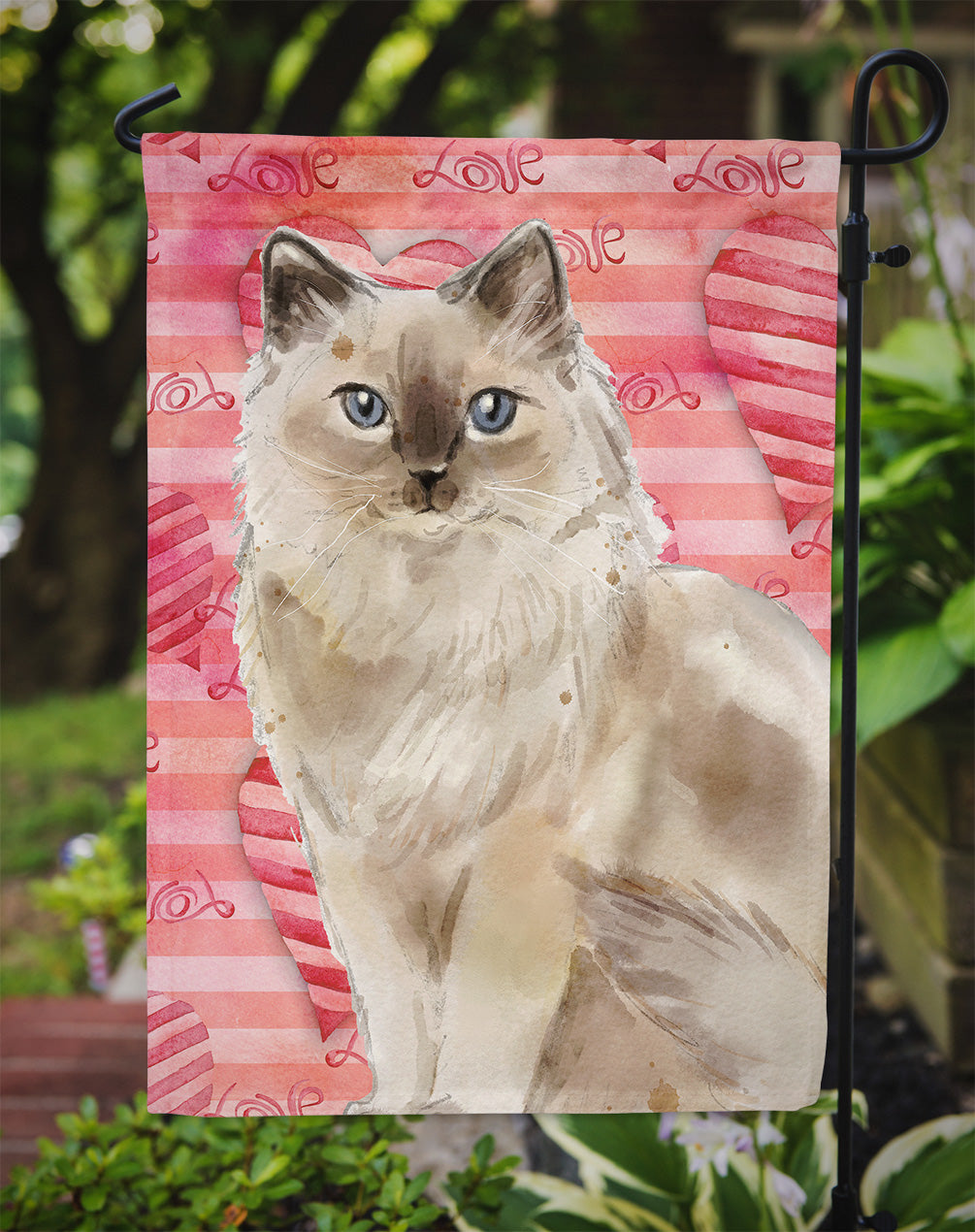 Ragdoll Cat Love Flag Garden Size CK3052GF  the-store.com.