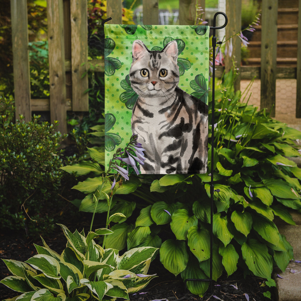 American Shorthair Shamrock Flag Garden Size CK3059GF  the-store.com.