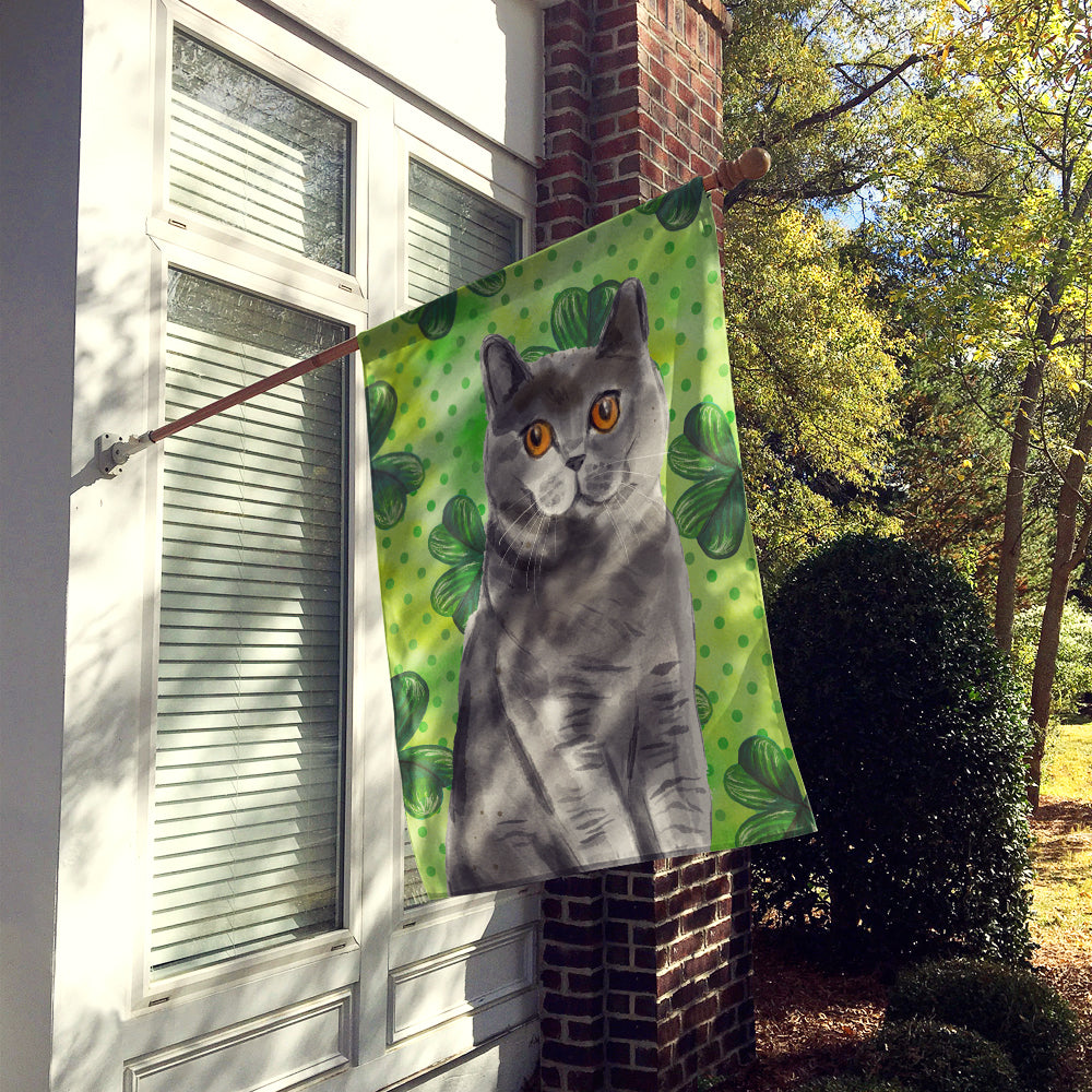 British Shorthair Shamrock Flag Canvas House Size CK3063CHF  the-store.com.