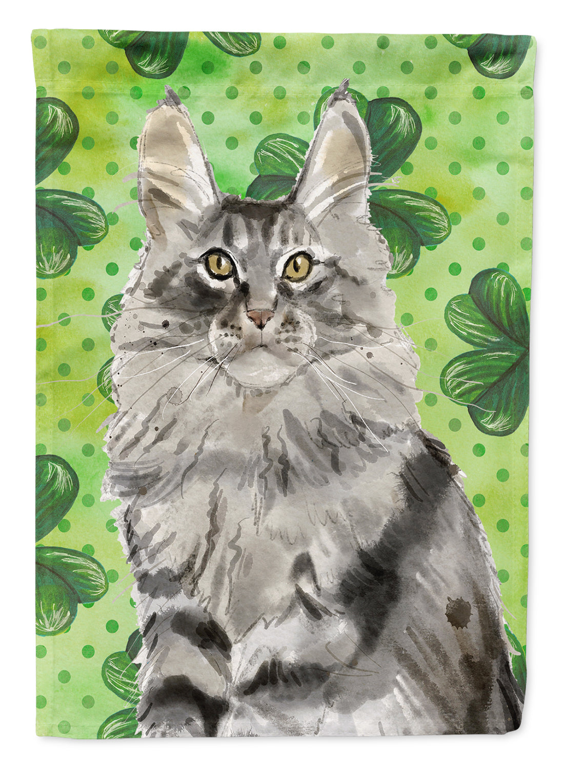 Maine Coon Shamrock Flag Canvas House Size CK3064CHF  the-store.com.