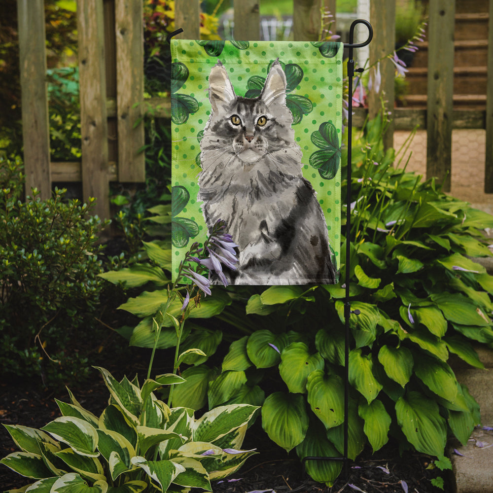 Maine Coon Shamrock Flag Garden Size CK3064GF  the-store.com.