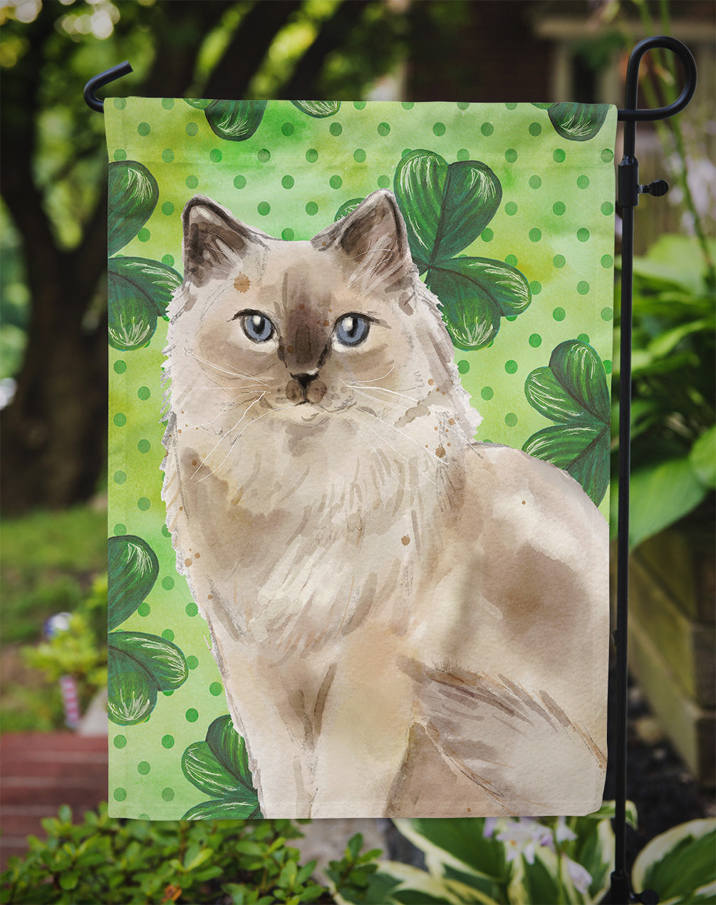 Ragdoll Shamrock Flag Garden Size CK3067GF  the-store.com.