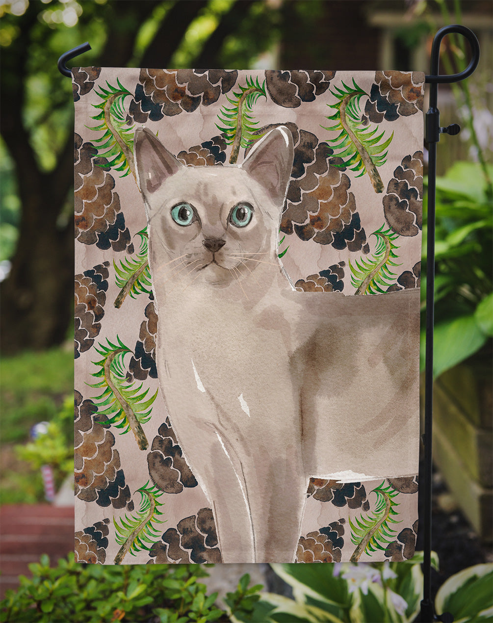 Tonkinese Pine Cones Flag Garden Size CK3101GF  the-store.com.