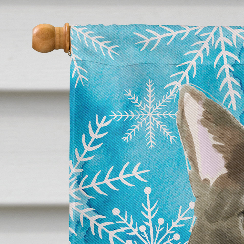 Bombay Winter Snowflake Flag Canvas House Size CK3107CHF  the-store.com.