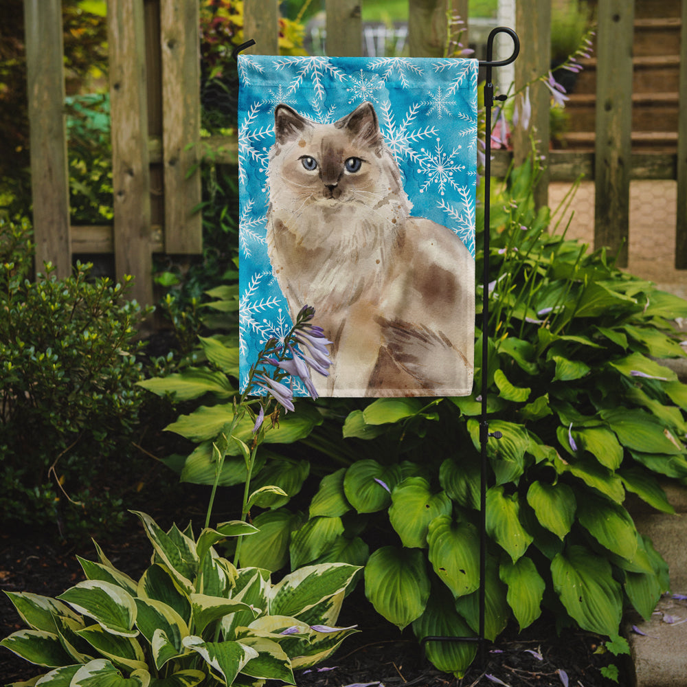 Ragdoll Winter Snowflake Flag Garden Size CK3112GF  the-store.com.