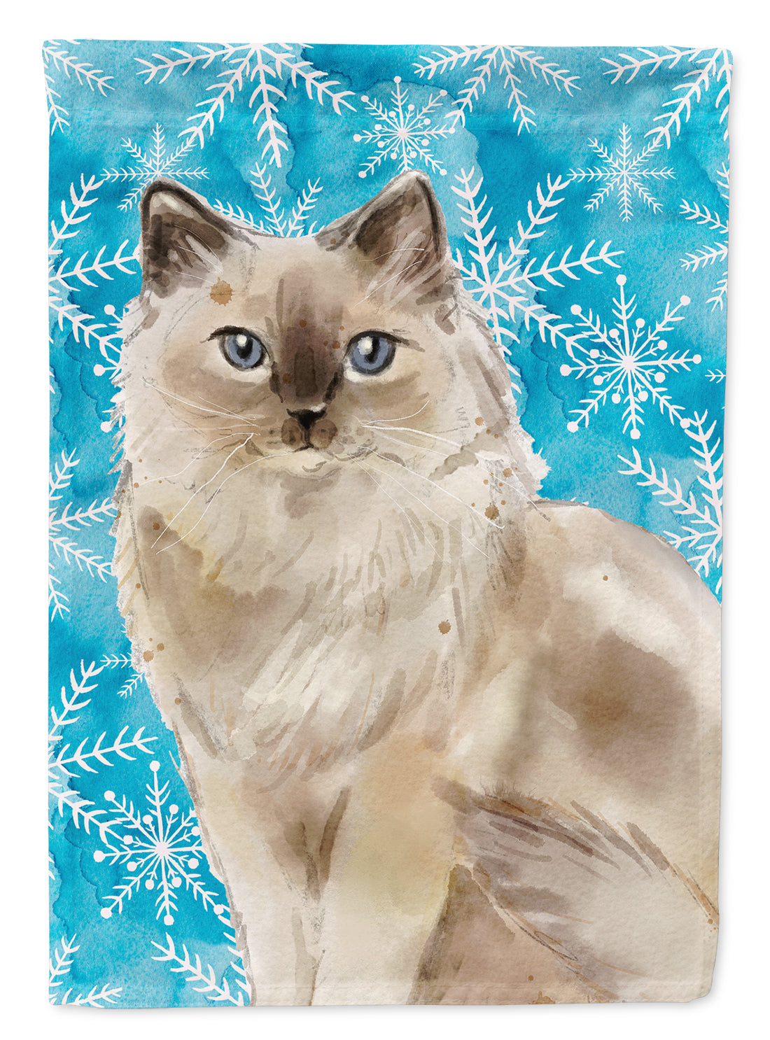 Ragdoll Winter Snowflake Flag Garden Size CK3112GF  the-store.com.