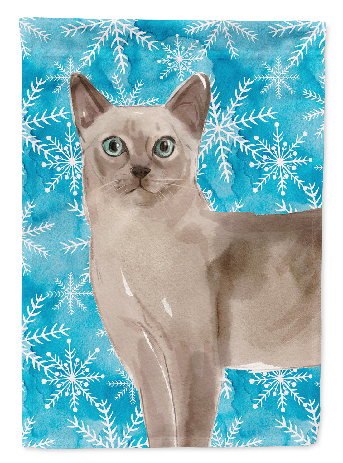 Tonkinese Winter Snowflake Flag Canvas House Size CK3116CHF  the-store.com.