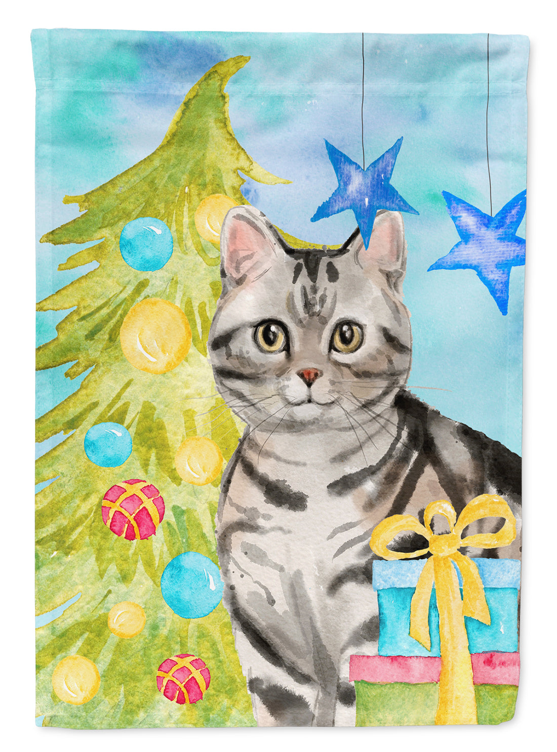 American Shorthair Christmas Presents Flag Garden Size CK3119GF  the-store.com.