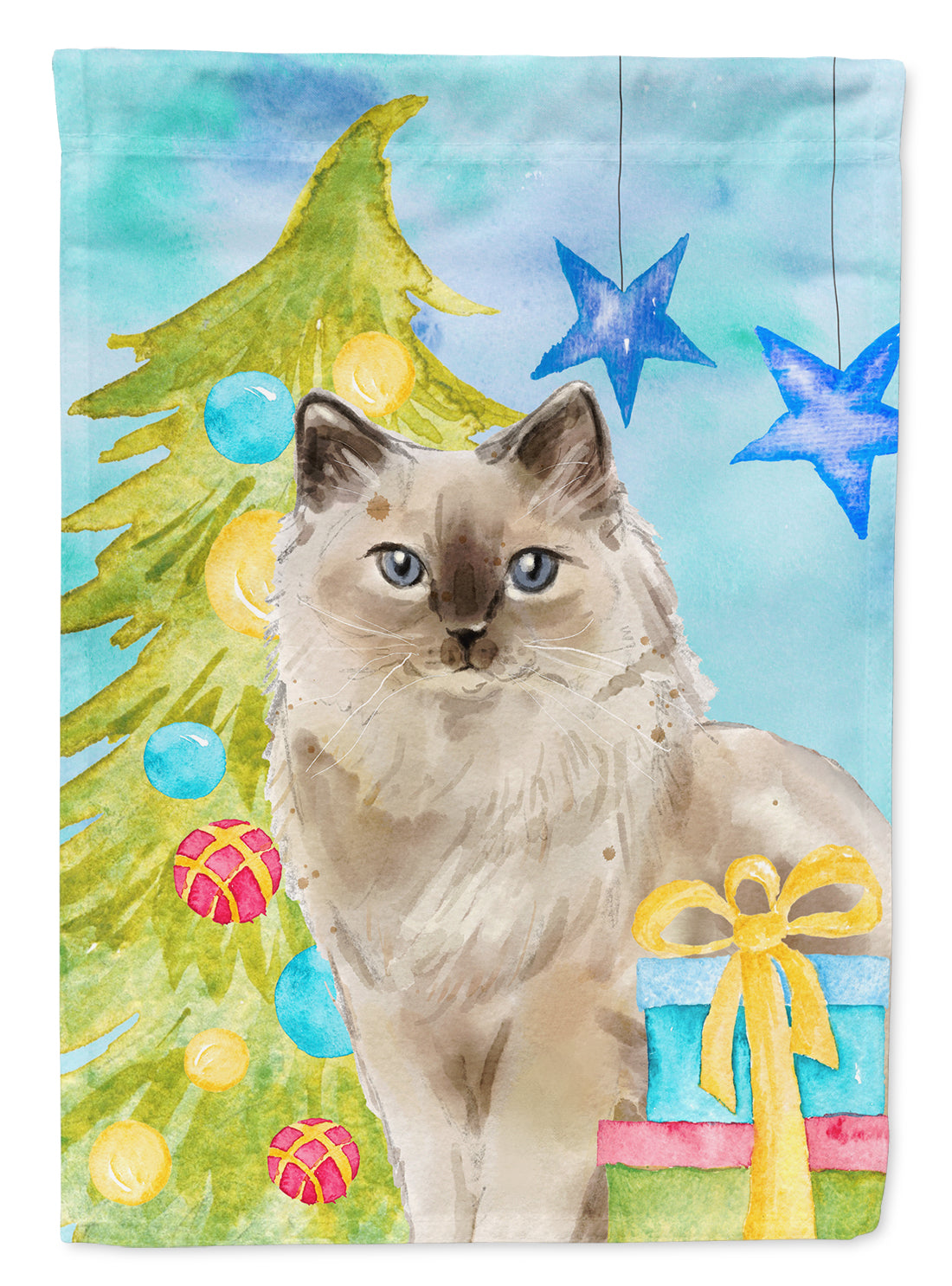 Ragdoll Christmas Presents Flag Garden Size CK3127GF  the-store.com.