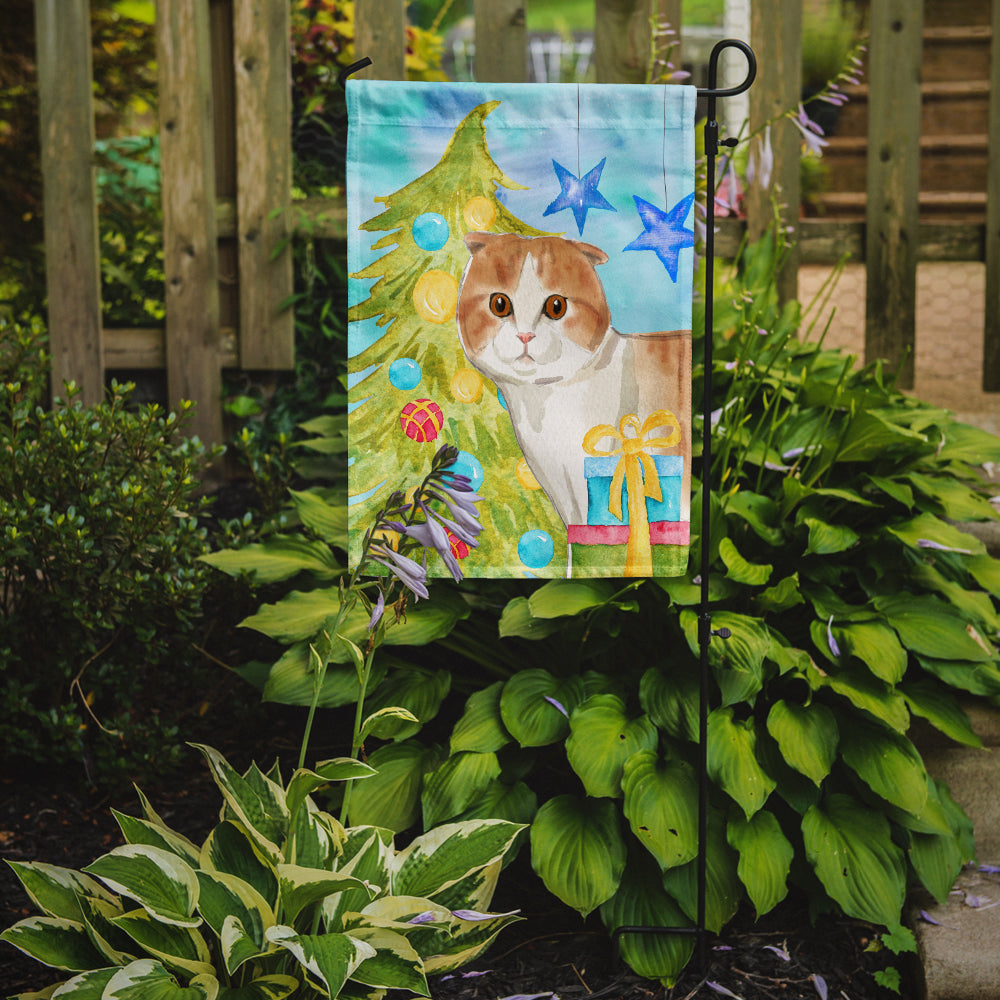 Scottish Fold Christmas Presents Flag Garden Size CK3128GF  the-store.com.