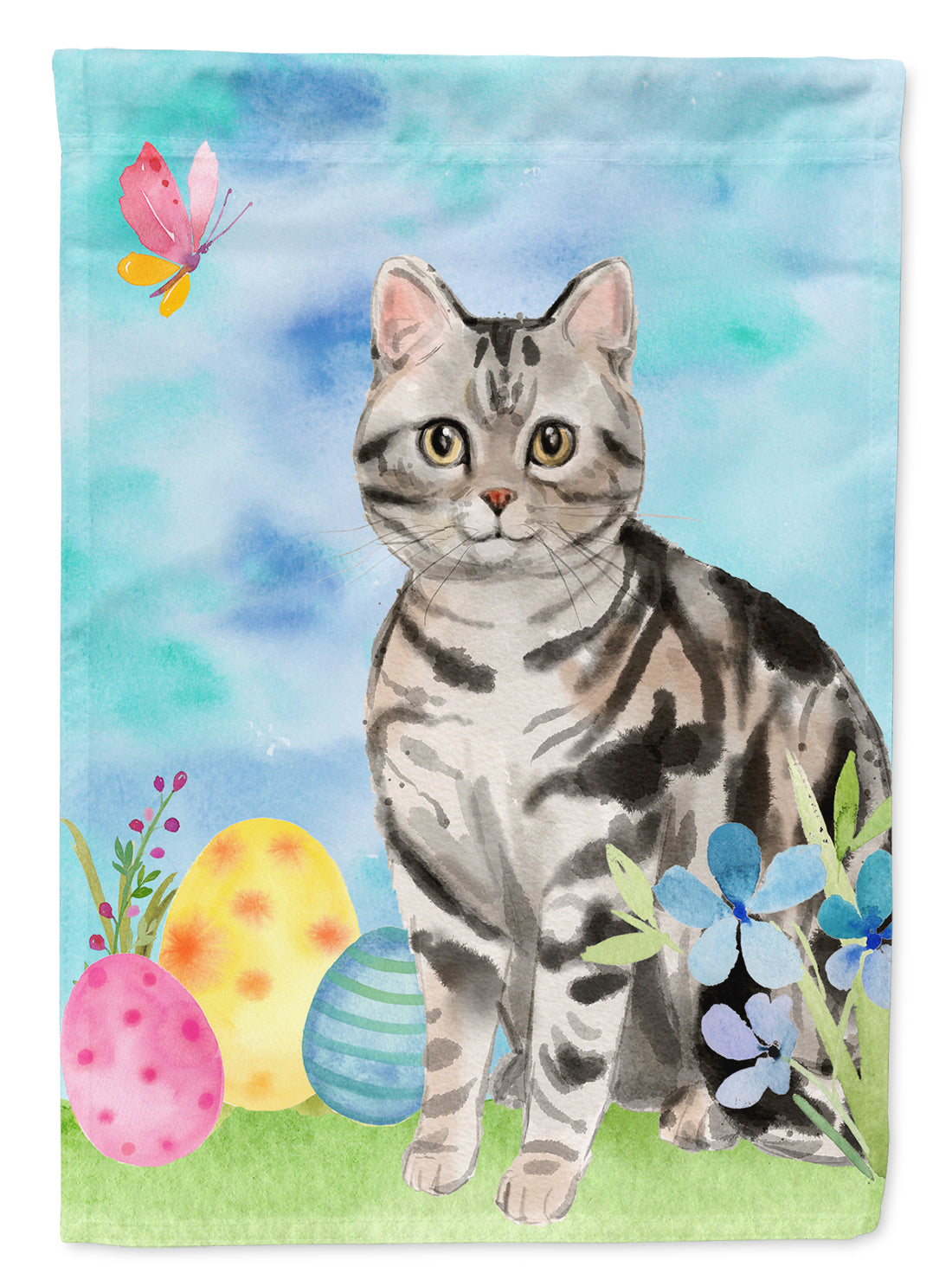 American Shorthair Easter Eggs Flag Garden Size CK3134GF  the-store.com.