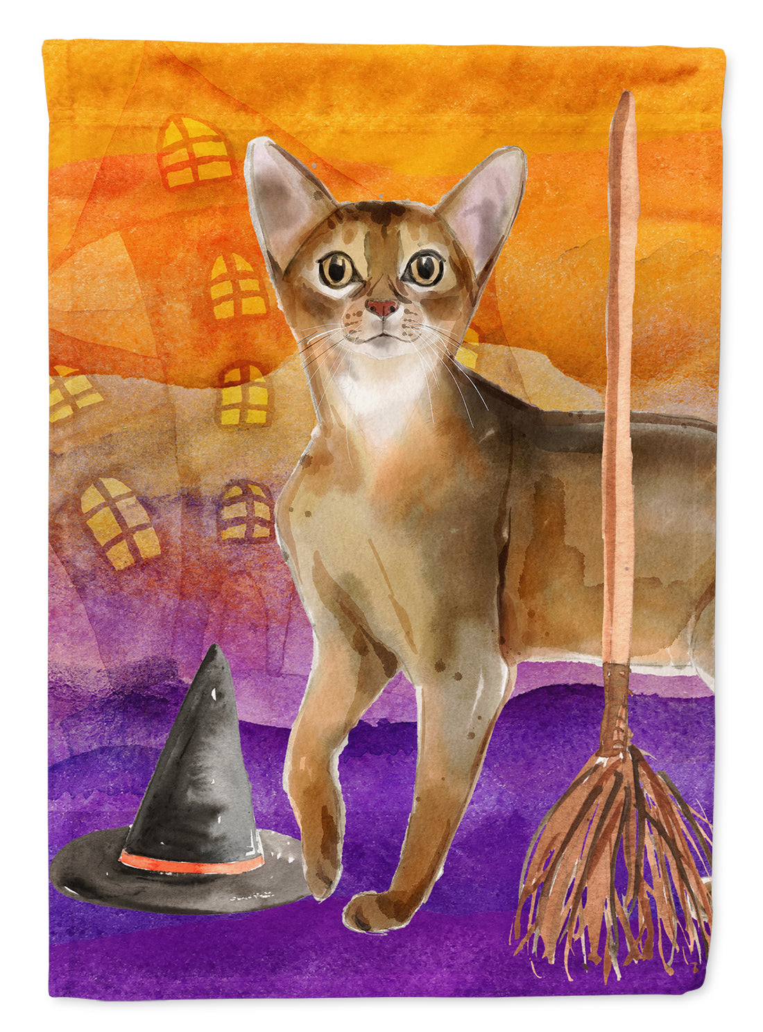 Abyssinian Halloween Flag Garden Size CK3177GF  the-store.com.