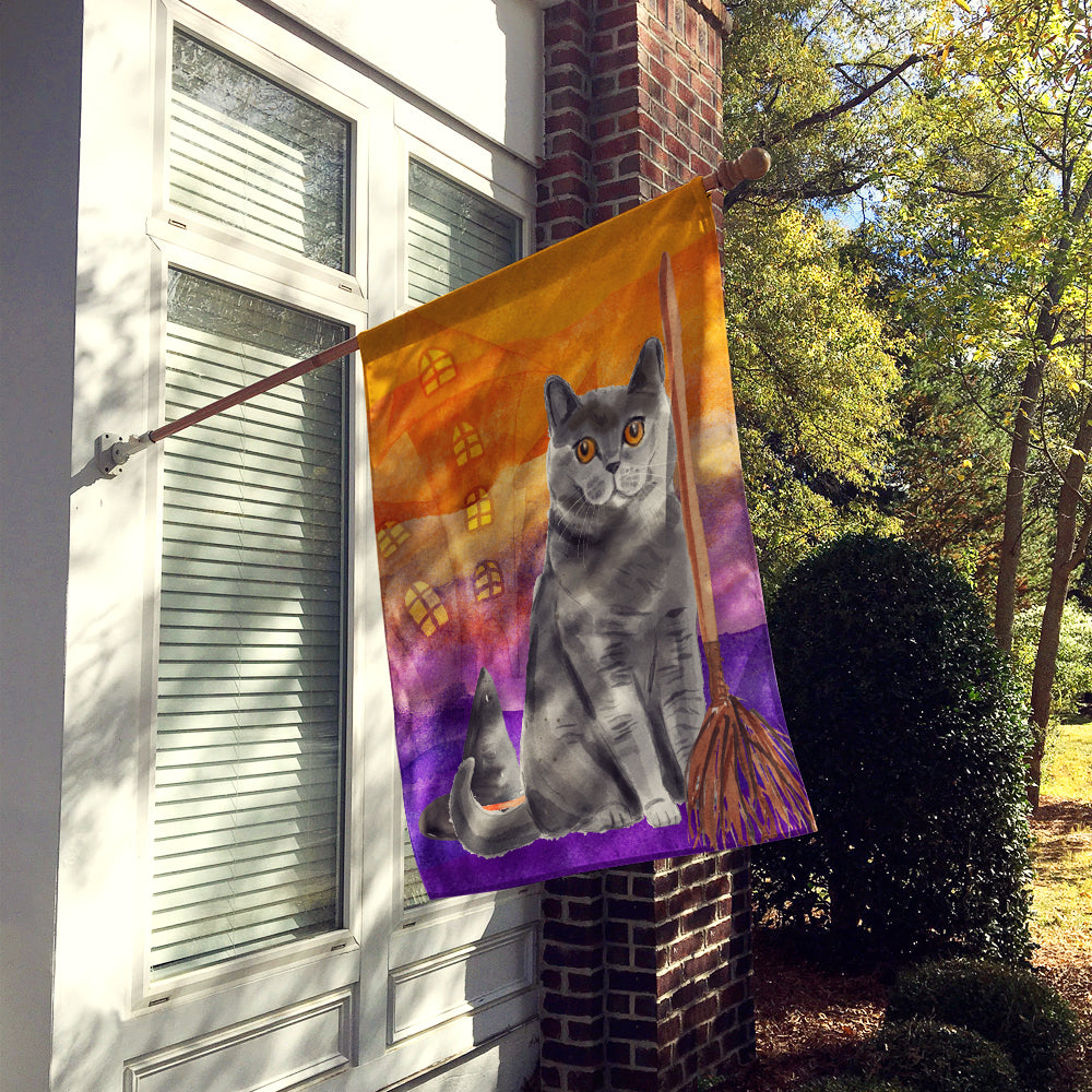 British Shorthair Halloween Flag Canvas House Size CK3183CHF  the-store.com.