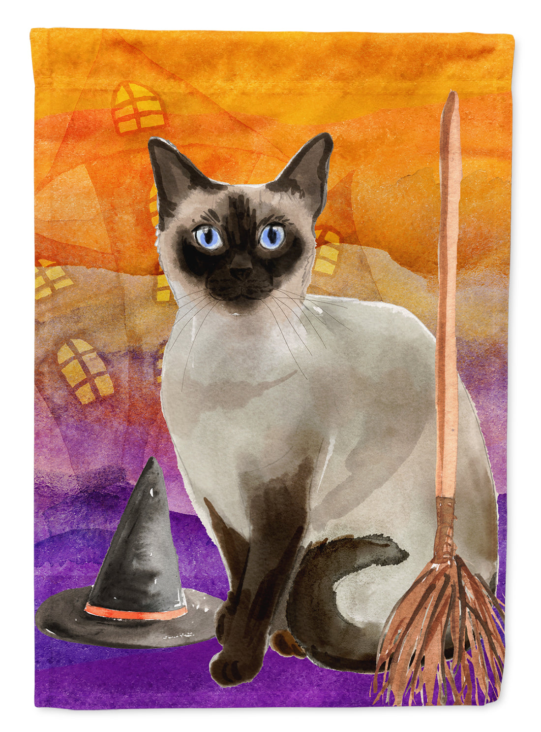 Siamese Halloween Flag Canvas House Size CK3189CHF  the-store.com.