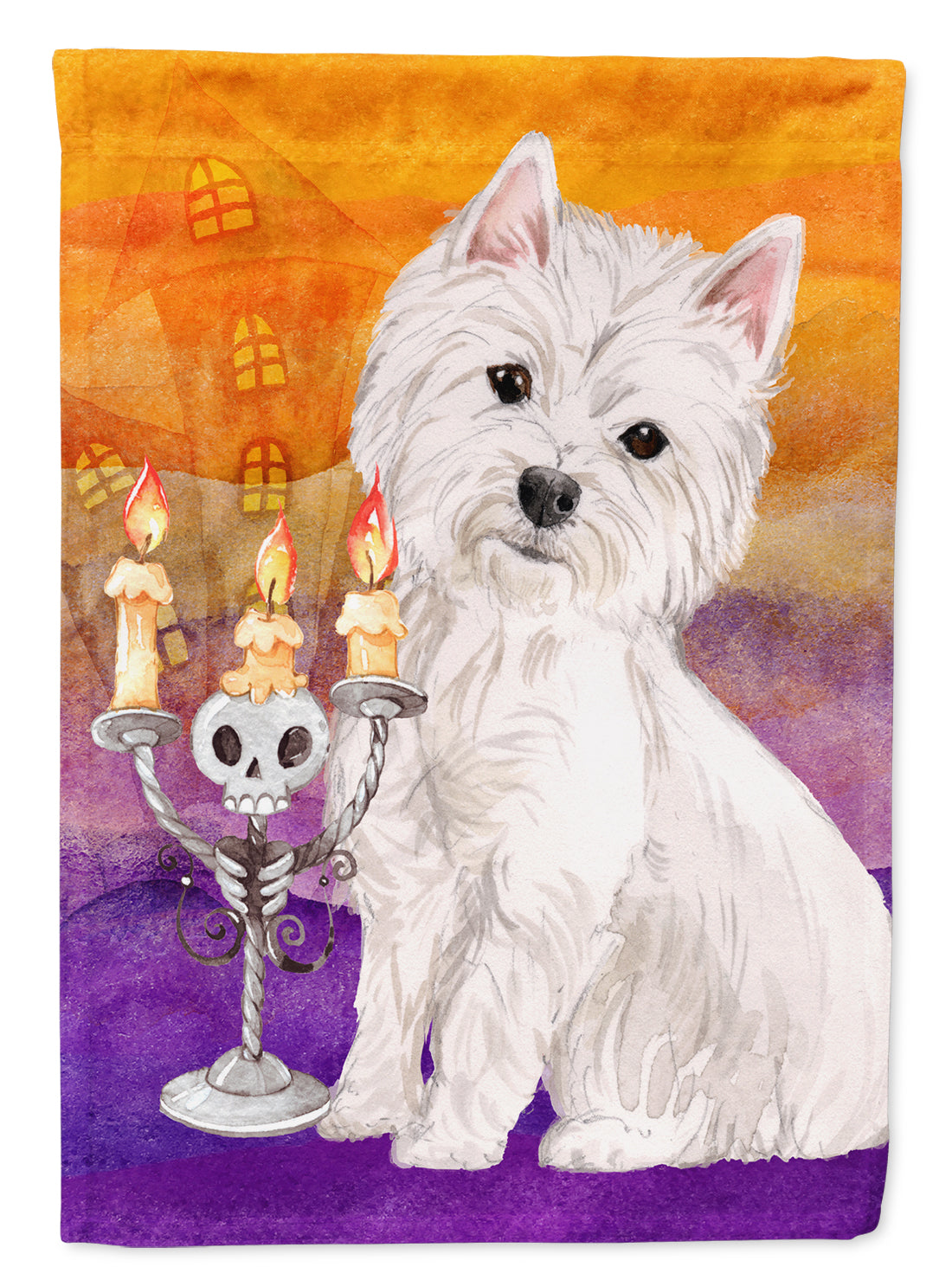 Hallween Westie Flag Canvas House Size CK3193CHF  the-store.com.