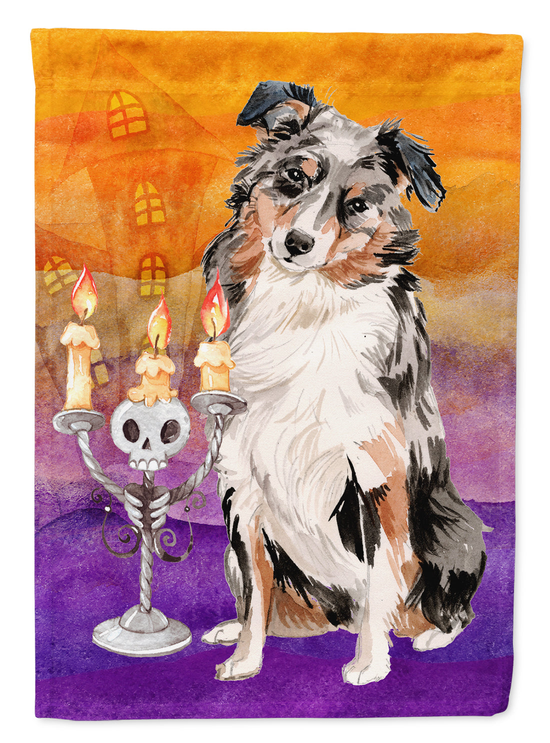 Hallween Australian Shepherd Flag Garden Size CK3196GF  the-store.com.