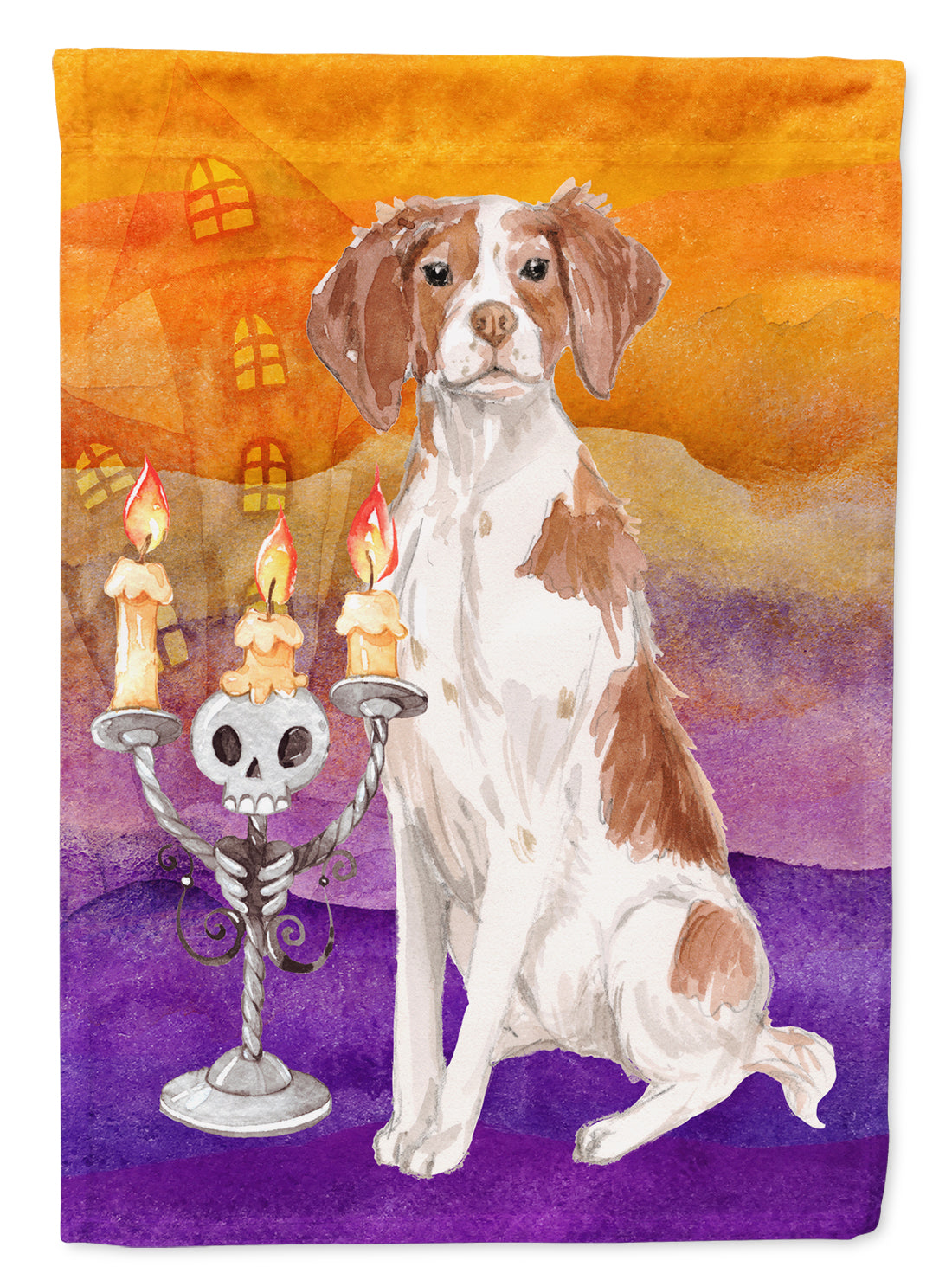 Hallween Brittany Spaniel Flag Garden Size CK3198GF  the-store.com.