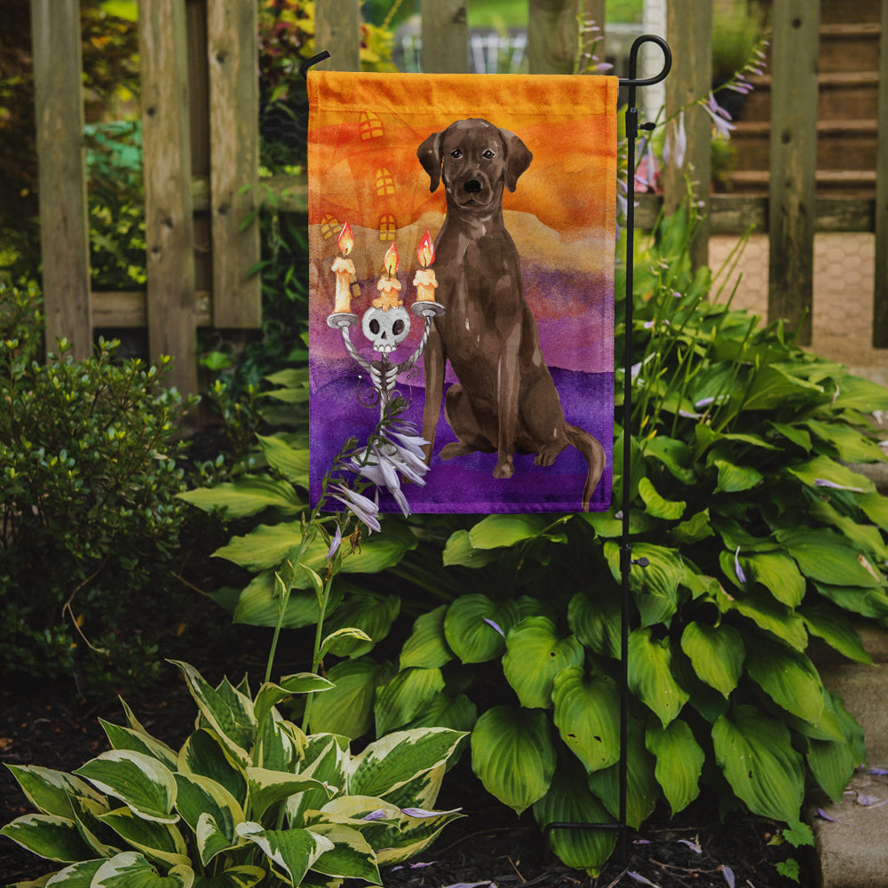 Hallween Chocolate Labrador Retriever Flag Garden Size CK3199GF  the-store.com.