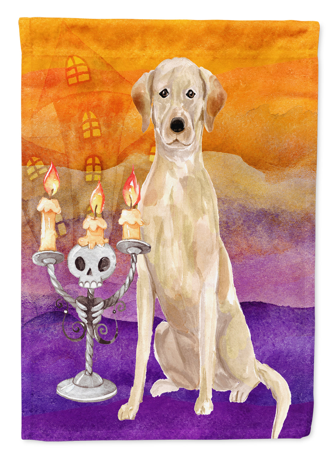 Hallween Yellow Labrador Retriever Flag Garden Size CK3200GF  the-store.com.