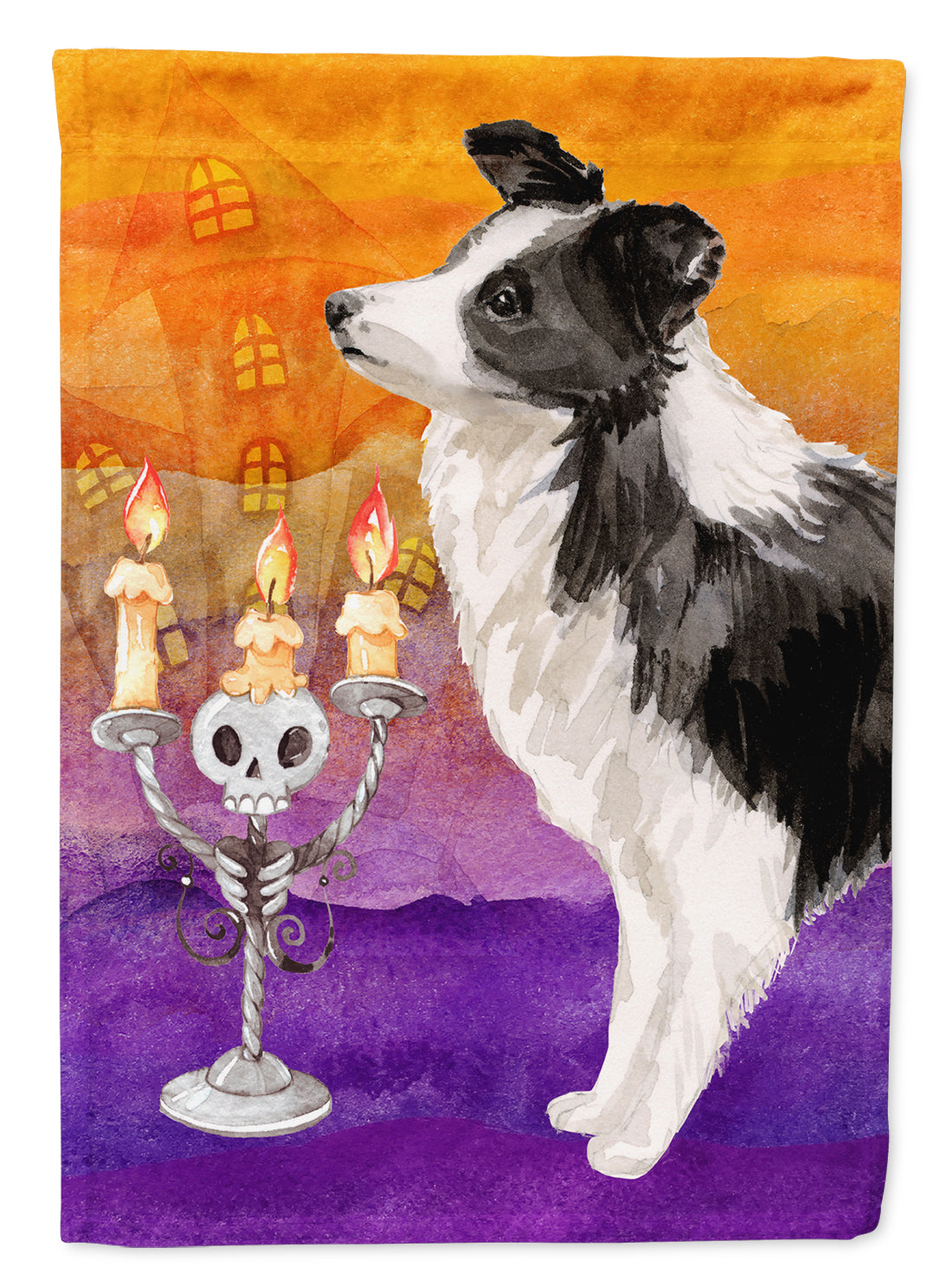 Hallween Border Collie Flag Garden Size CK3207GF  the-store.com.