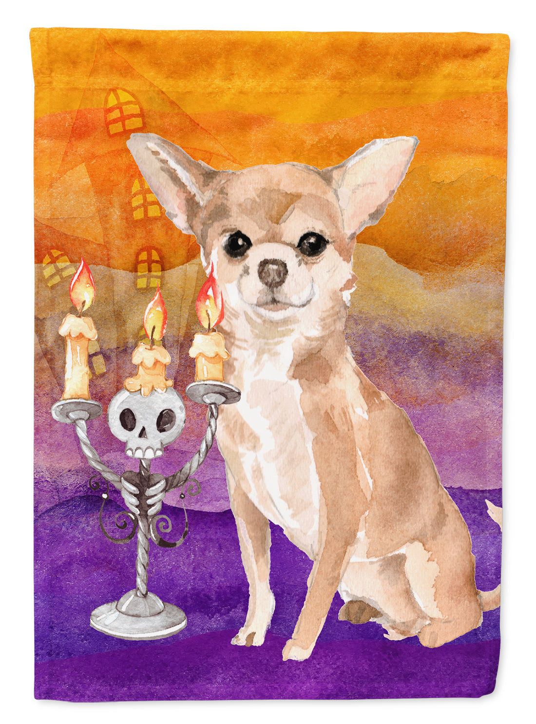 Hallween Chihuahua Flag Canvas House Size CK3210CHF  the-store.com.