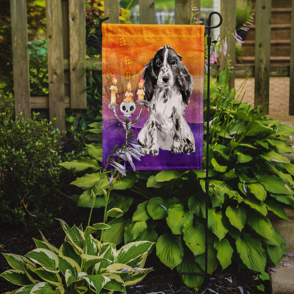 Hallween Black Parti Cocker Spaniel Flag Garden Size CK3212GF  the-store.com.