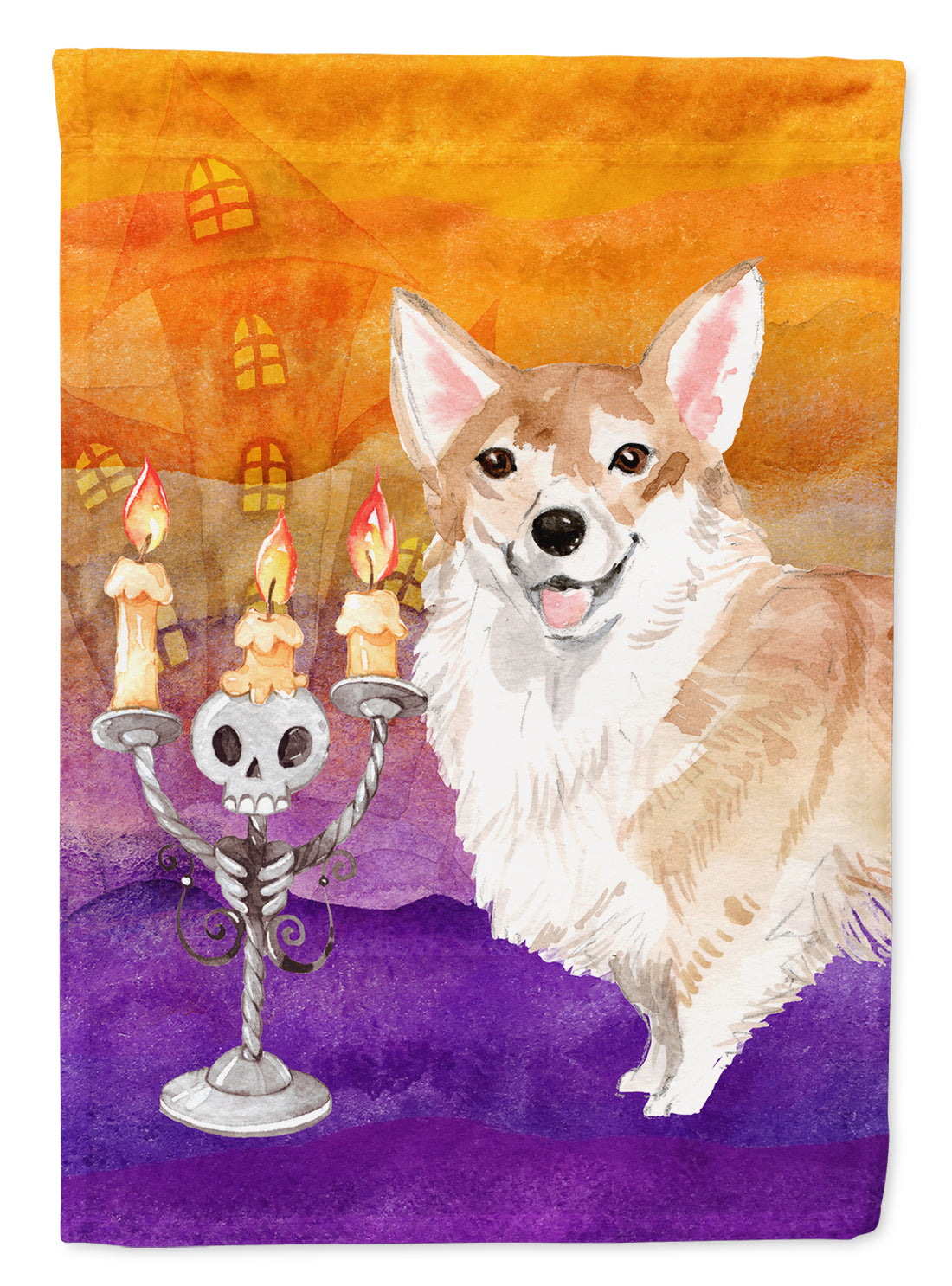 Hallween Corgi Flag Canvas House Size CK3213CHF  the-store.com.