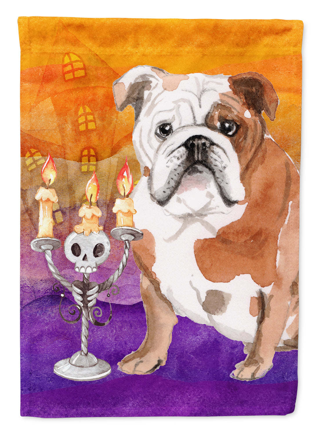 Hallween English Bulldog Flag Canvas House Size CK3215CHF  the-store.com.