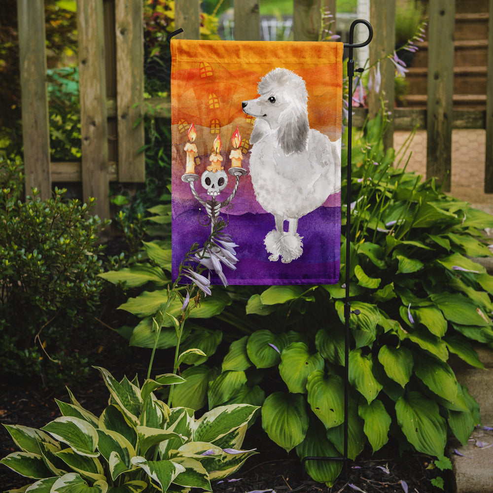 Hallween Silver Poodle Flag Garden Size CK3220GF  the-store.com.