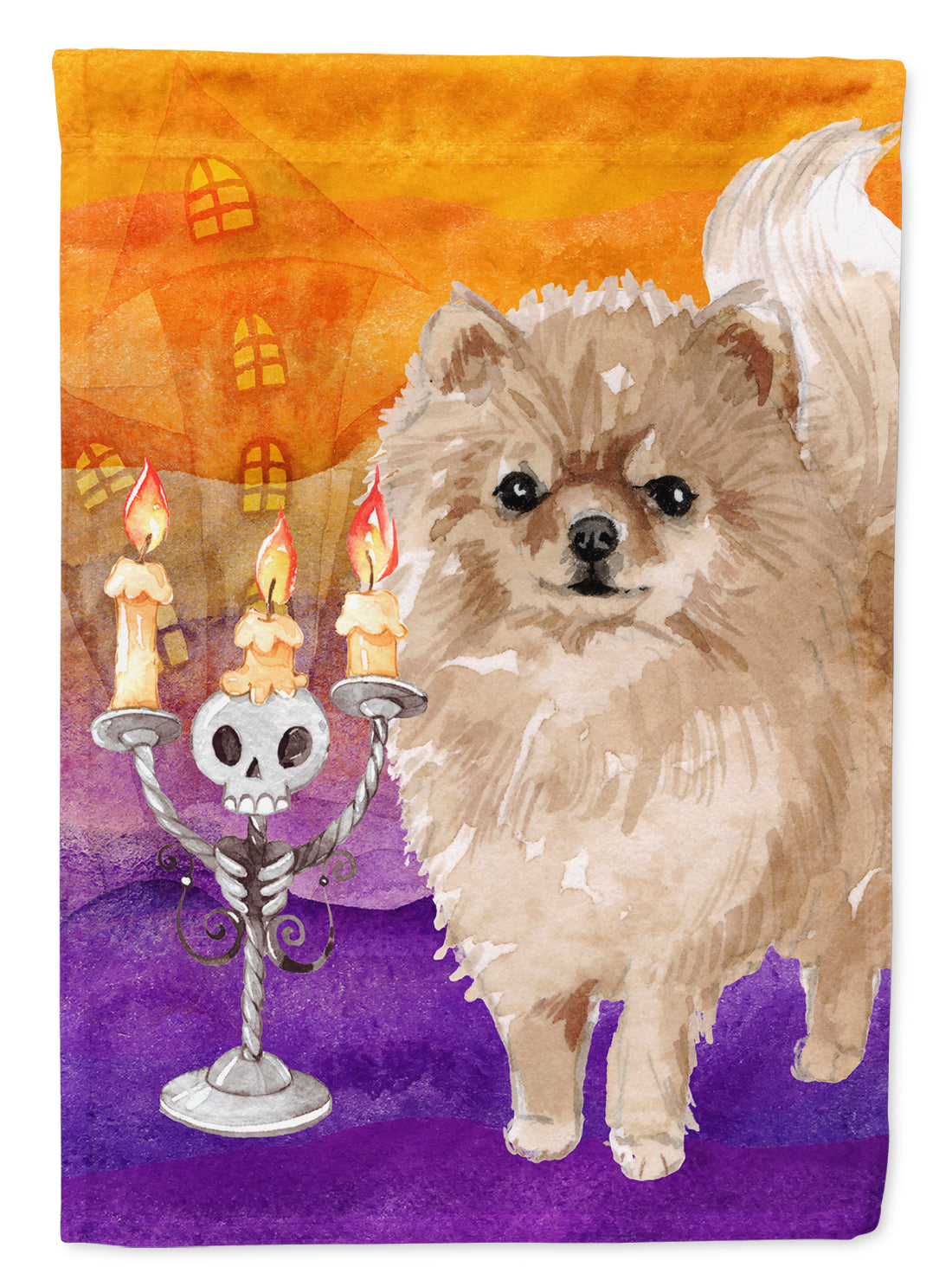 Hallween Pomeranian Flag Garden Size CK3224GF  the-store.com.